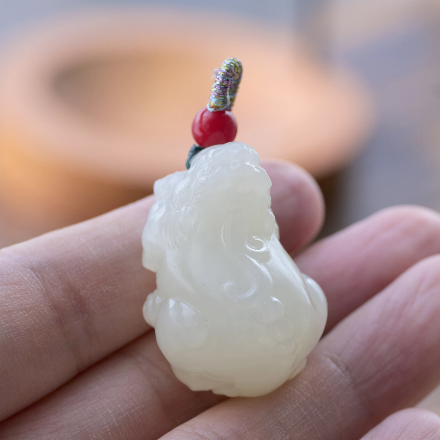 天然和田玉俄料羊脂白玉貔貅吊坠挂件玉佩首饰饰品工艺品8z