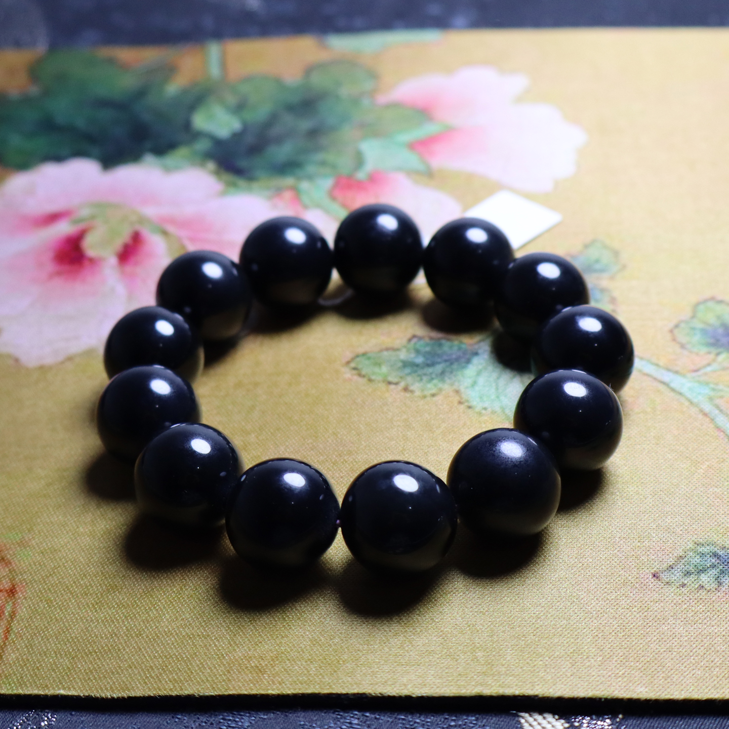 新疆和田玉墨玉18MM手串手链