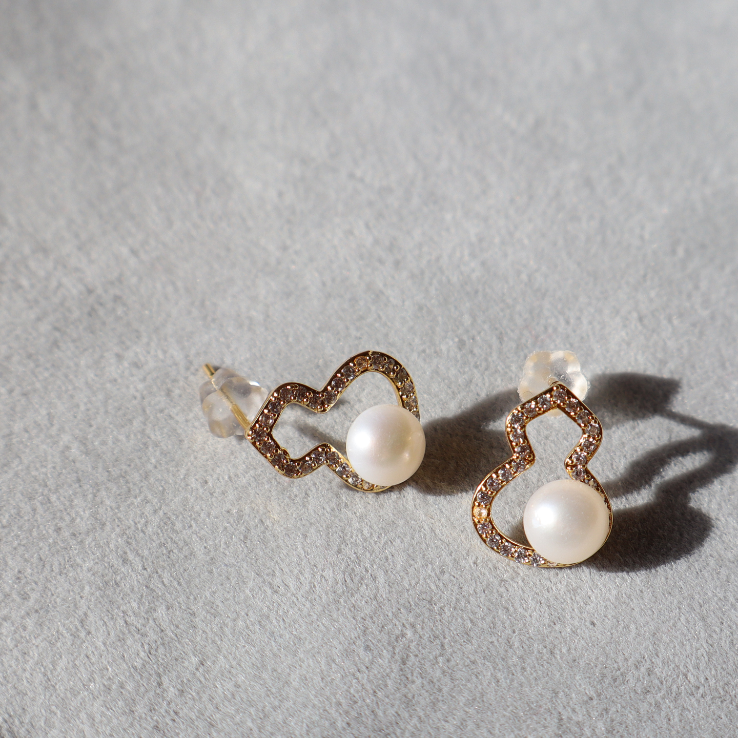 天然淡水珍珠贝母葫芦耳环女秋冬2025新款爆款高级感耳坠耳饰A