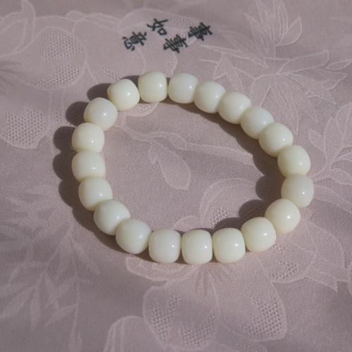 天然和田玉新疆且末料米达料10mm手链手串