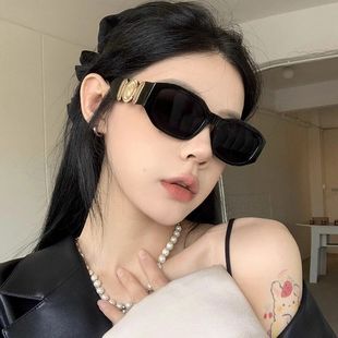赵露思同款复古欧美风街拍墨镜多边形网红辣妹街头高级感太阳镜女