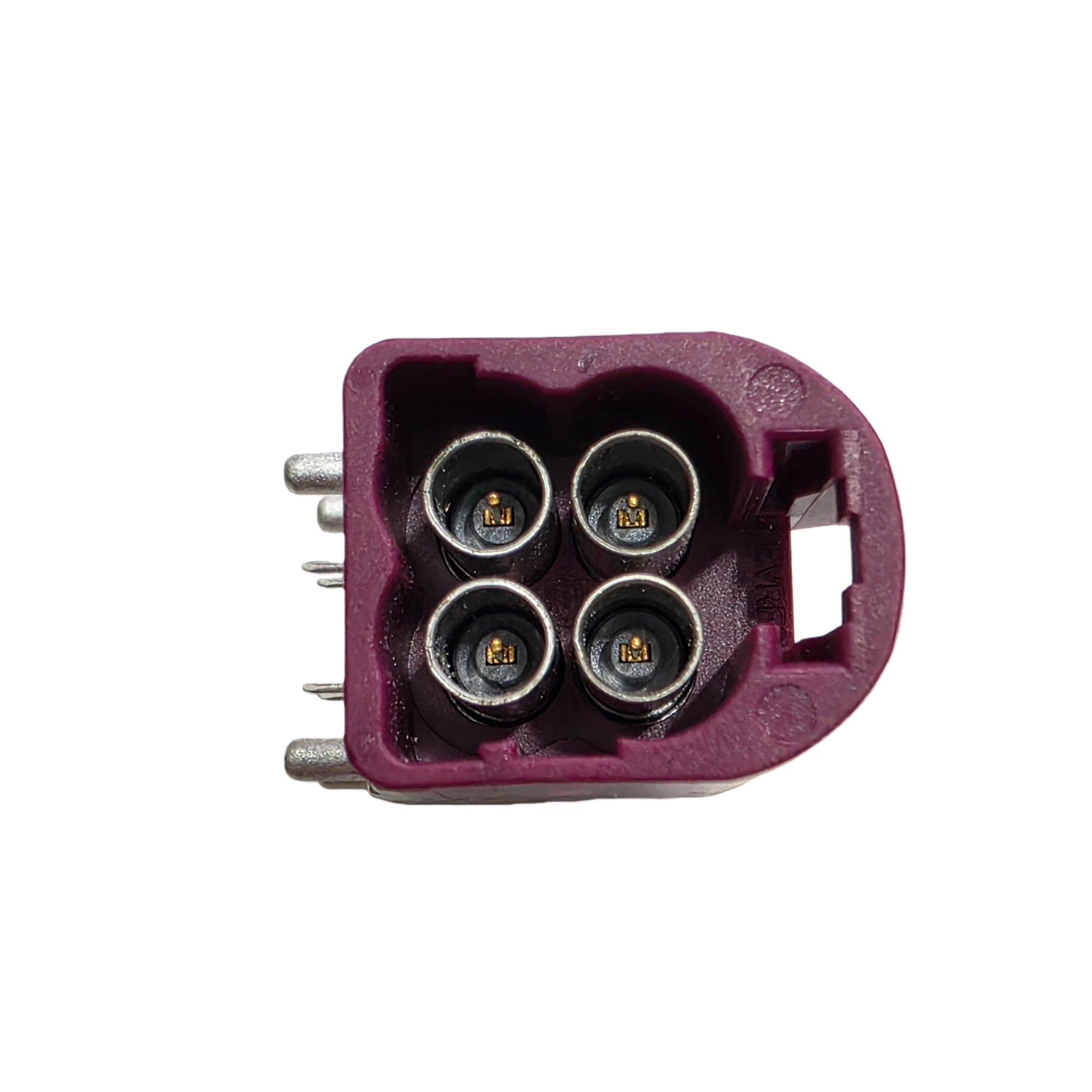 汽车板端连接器 MINI-FAKRA 4合1 HFM 弯头公座 卧式