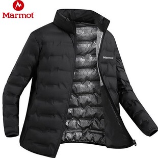 MARMOT土拨鼠轻薄羽绒服男90白鸭绒户外登山骑行夹克大码保暖外套