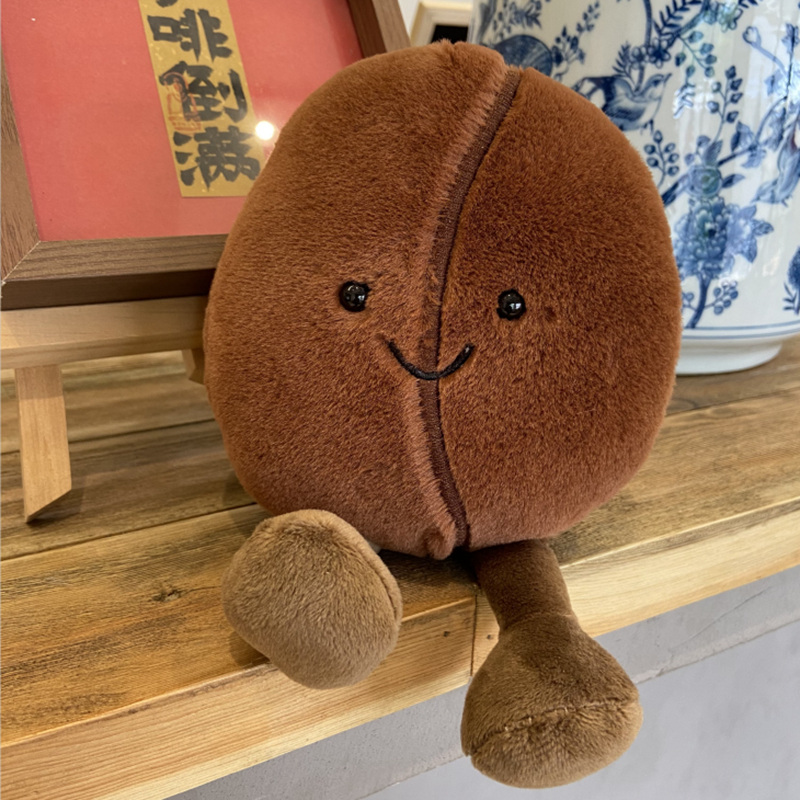 咖啡豆毛绒玩具公仔PP棉