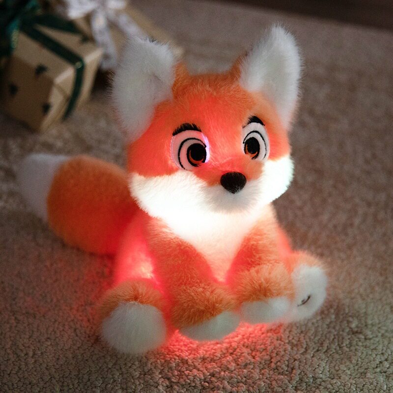 跨境发光狐狸公仔玩偶LED发光七彩发光狐狸公仔 玩偶毛绒玩具礼物