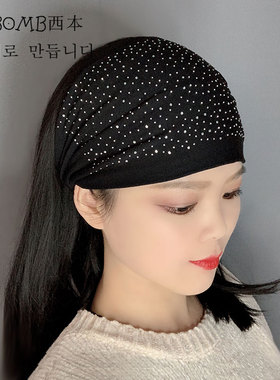 宽边韩版发带保暖防风月子发箍洗脸束发外出发卡包头巾发夹发饰女