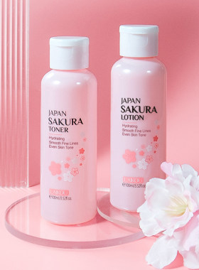 LAIKOU莱蔻日本樱花爽肤水乳液SAKURA TONER LOTION 保湿补水正品