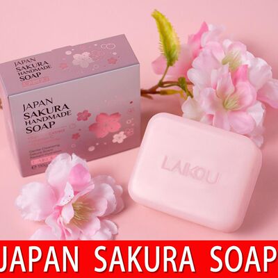JAPAN SAKURA HANDMADE SOAP LAIKOU樱花皂清洁学生洗脸皂手工皂