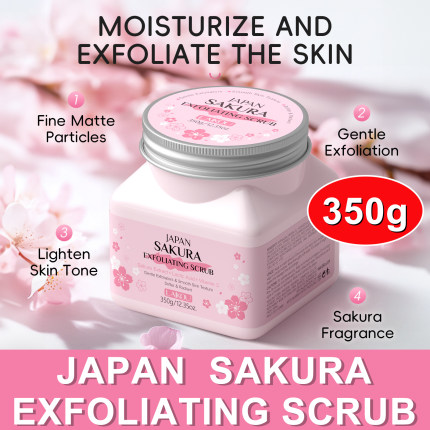 JAPAN SAKURA EXFOLIATING SCRUB 面部身体去角质磨砂膏FACE BODY