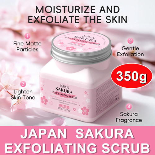 JAPAN SAKURA EXFOLIATING SCRUB 面部身体去角质磨砂膏FACE BODY
