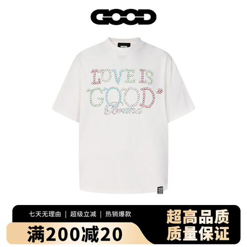 GOODBRAND正品全马卡龙钉珠短袖