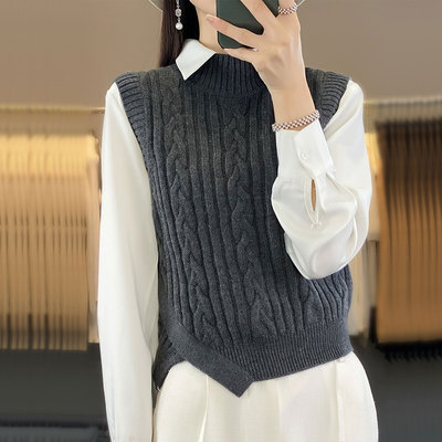 半高领羊毛衫女100纯羊毛