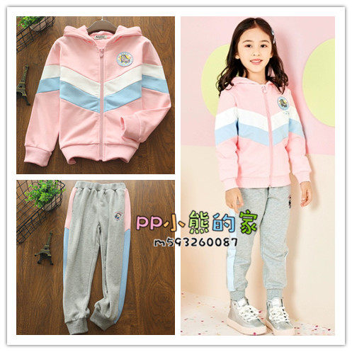 女童外套带帽开衫运动风棒球服