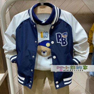 男童休闲外套棒球服夹克儿童上衣PCJAB1211MSRAB1211M 2025春秋季