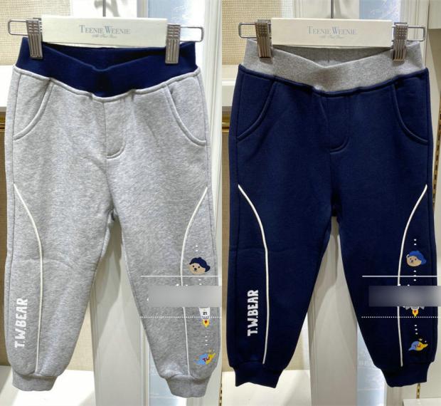 冬款加绒男童童装休闲裤