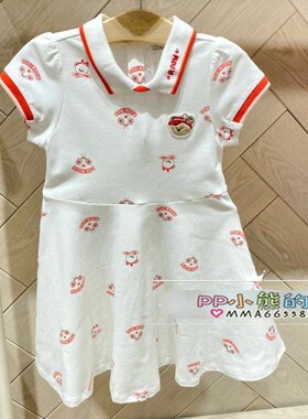 2025夏季新款短袖连衣裙卡通洋气潮范纯棉公主裙儿童PCOMB2341S