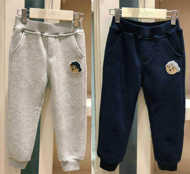 小熊童装长裤休闲裤子加绒