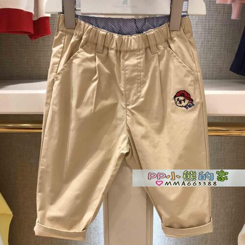 夏季薄款婴童卡其色休闲长裤