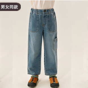 2025秋季新款男女童休闲牛仔裤工装直筒中大童长裤T0TM251101A