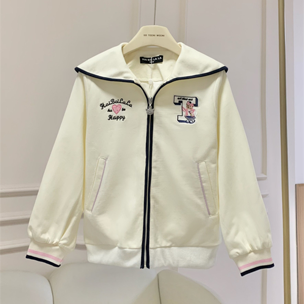 2024女童秋款外套新款洋气中大童海军领儿童上衣外套HBLL24-3-1