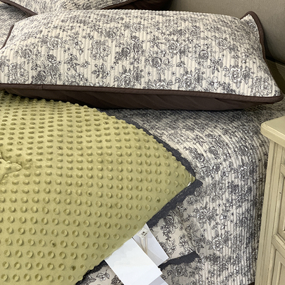 床盖四季床单纯棉加厚夹棉复古