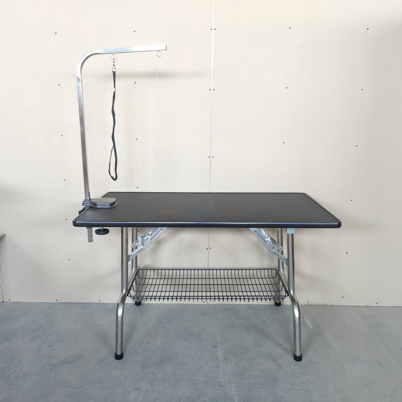 春舟宠物店不锈钢桌腿塑胶台面猫狗专用泰迪金毛折叠美容桌美容台