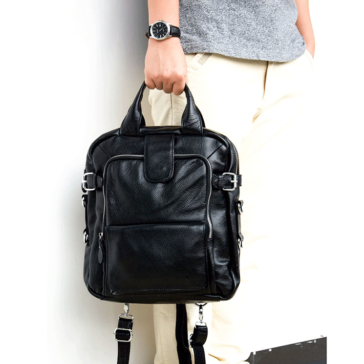 新款男包头层牛皮真皮双肩手提包欧美时尚潮流女男士拎包商务背包