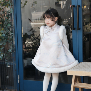 mes 织锦段年服百搭儿童新款 kids 「浅梦衔春」新中式 25秋冬