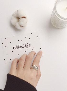 韩国百搭中性朋克风情人节戒指