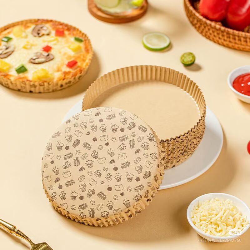 披萨面包纸托烘焙4/6/8寸淋膜防油底托耐高温托纸食品级披萨垫纸