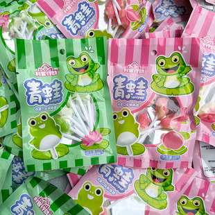 利客行动水果味青蛙糖8090后校园糖果青蛙棒棒糖怀旧儿时回忆零食