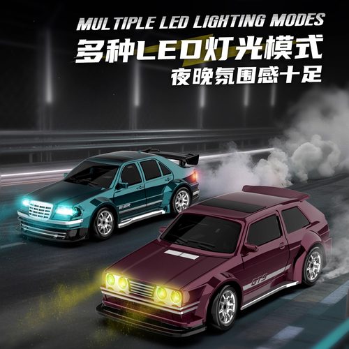 桌面四驱遥控车迷你蚊车全比例RC模型带陀螺仪高速漂移赛车男玩具