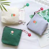 一朵花卫生巾收纳包韩版 简约学生放姨妈巾 小包可爱小清新零钱包