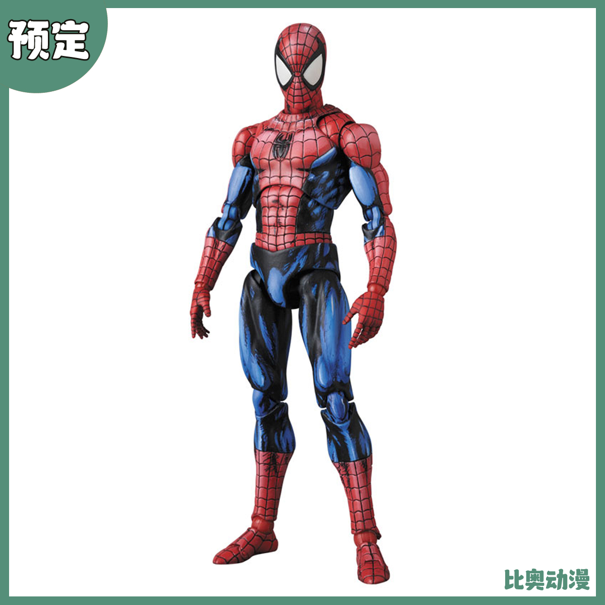预定金 Mafex 108 蜘蛛侠 漫画配色 阴影涂装 再版 可动手办 1110