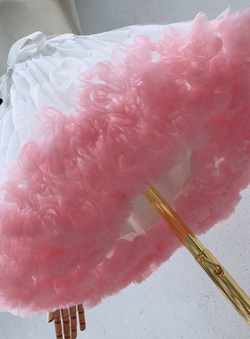 熊之语Lolita洛丽塔彩虹裙撑无骨纱撑柔软云朵裙撑棉花糖衬裙短裙