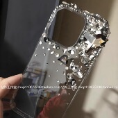 纯手工镶钻16e手机壳适用iPhone16promax带钻15plus苹果立体1413mini高档12奢华水钻11高颜值私人定制女17air