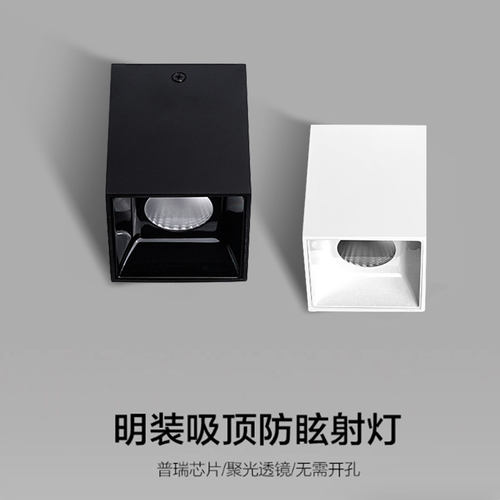 LED方形明装防眩双头筒灯