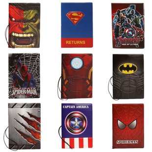 威漫超级英雄卡通护照套钢铁侠蝙蝠侠蜘蛛侠护照夹包创意3D证件包