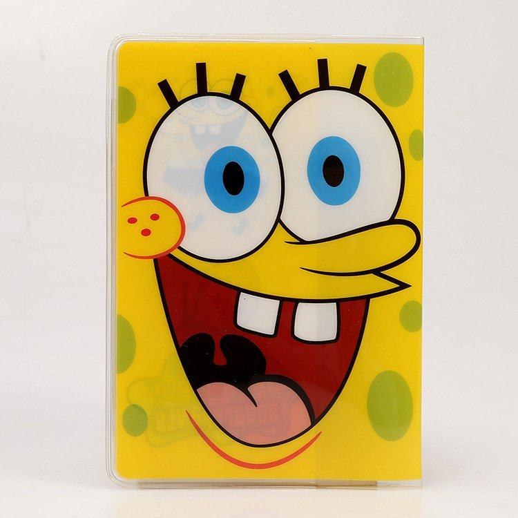 spongebob海绵宝宝平面护照套多功能证件保护套防水证件套卡套