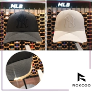 [乐 酷 尚] Cặp đôi MLB chính hãng của Hàn Quốc thêu mũ bóng chày NY Yankees mũ lưỡi trai bằng kim loại - Bóng chày