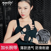 Fitness Gloves women's sports thin wrist guard men's equipment training Half Finger horizontal bar sports bike air Yoga antiskid