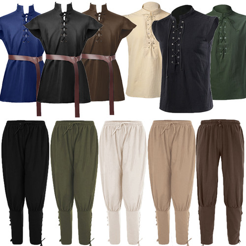 欧美文艺复兴服装衬衫海盗上衣内