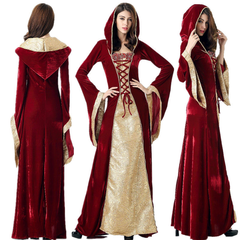 cosplay欧洲复古宫廷服装 英国贵族女王扮演装 万圣节服 游戏服