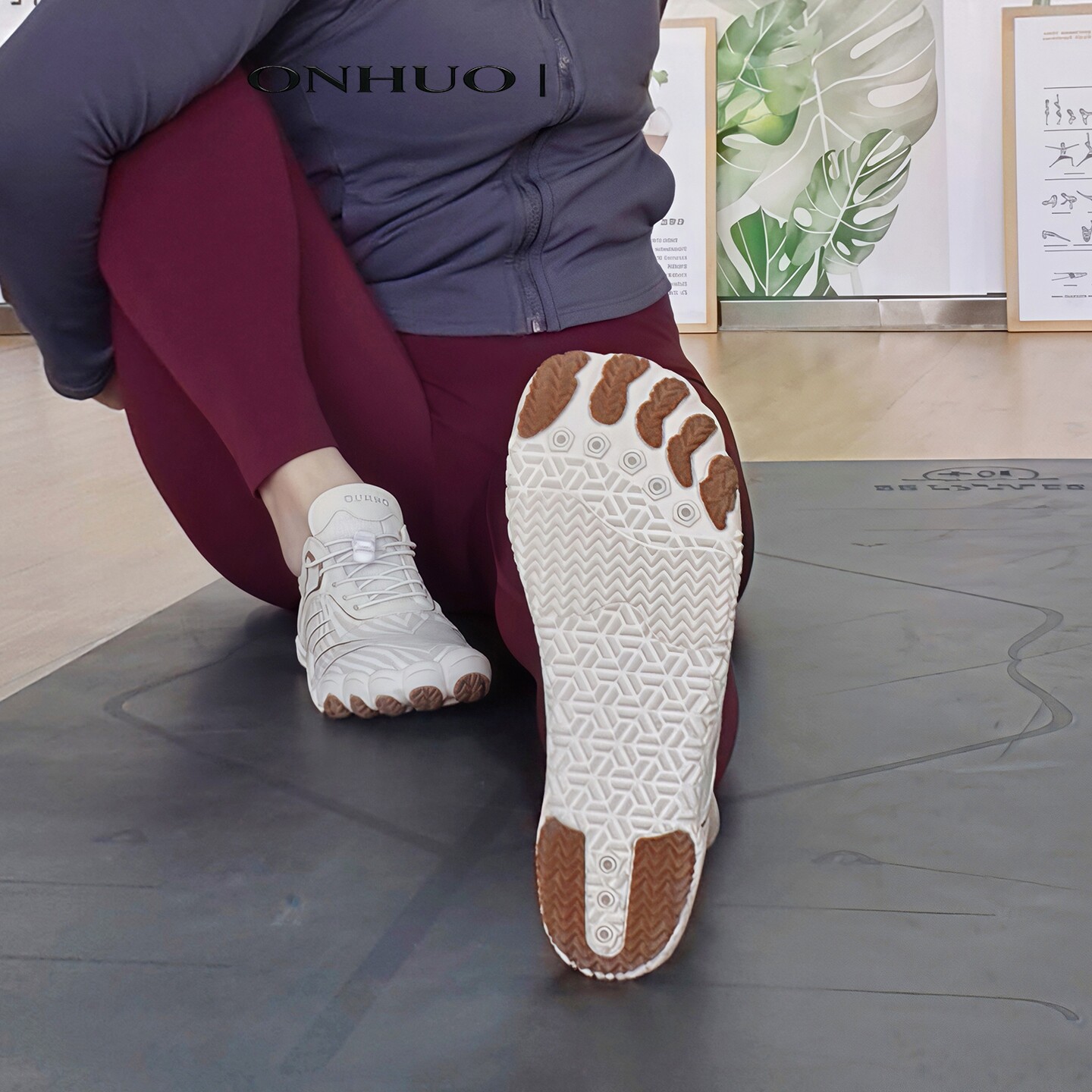 ONHUO综合训练鞋女室内健身鞋防滑运动鞋专业训练鞋舒适透气力量