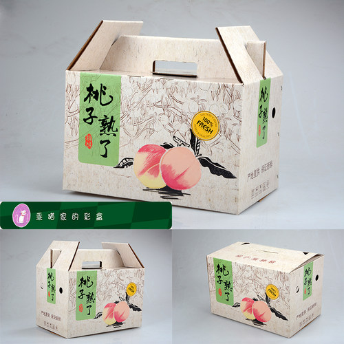 桃子包装盒10斤装礼品盒