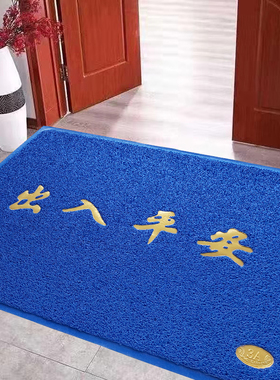 家用蓝色地毯门垫进门户外门口入户门出入平安地垫PVC防滑塑料垫