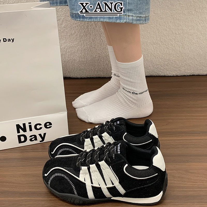 真皮内增高德训鞋女款2026秋冬季新款百搭鞋子女休闲运动鞋阿甘鞋