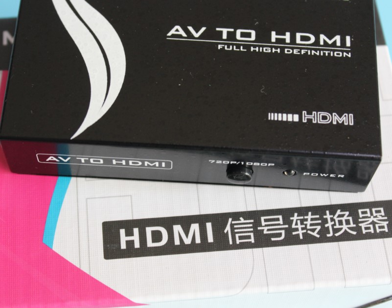 迈拓MT-AH312 AV转HDMI高清转换器(CVBS)转HDMI红黄白莲花转HDMI