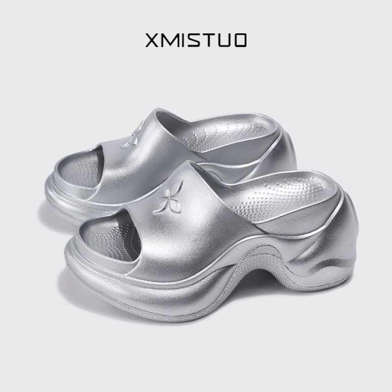 日本9cm踩屎感eva凉拖鞋女夏季家居室内增高厚底外穿软底2025新款