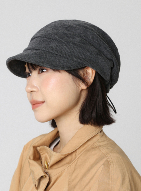 『山本风』复古后抽绳褶皱鸭舌帽